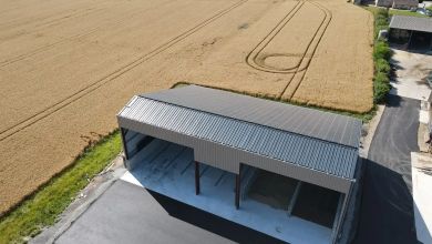 Stockage à plat dans un bâtiment solaire Triangle Énergie